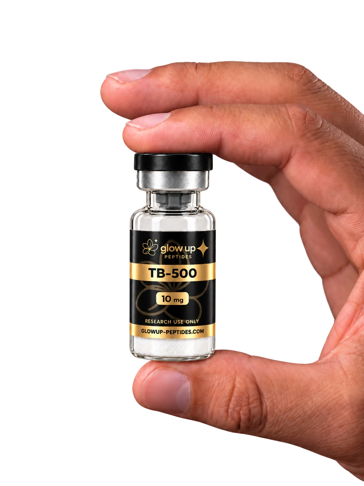 TB-500 Flaeschchen in der Hand